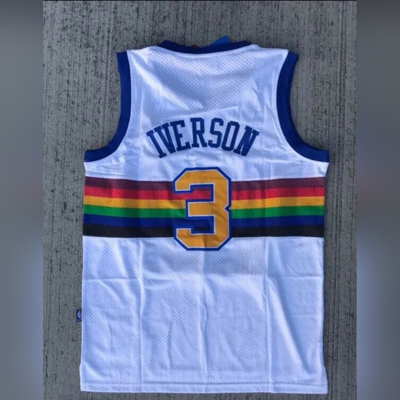 New w Tags Adidas Denver Nuggets Allen Iverson Jersey Multiple Sizes - Picture 2 of 2